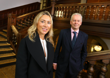 Caption:Juliet de Baubigny and Andrew Wathey