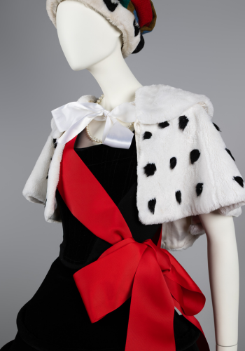 Caption: In the exhibition a Harris Tweed crown, Stature of Liberty corset, faux fur tippet, beehive crinoline, grosgrain sash. Photo by Claire Collinson/The Bowes Museum