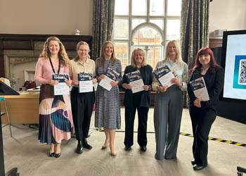 caption:From l-r Dr Rebecca Hancock of Newcastle University, Dr Jessica Hardisty of the University of Sunderland, Dr Claire Leader of Northumbria University, Dr Erica Clough of Teesside University, Dr Melissa Owens of University of York, Dr Vikki Park, Teesside University