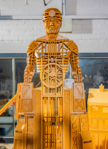 caption:The Northumbrian Miner maquette (model)