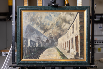 caption:The Norman Cornish painting Colliery Row