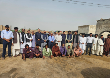 caption:A community engagement event took place in Saleh Pat, a rural area of Pakistan.