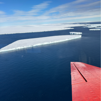 Caption: Radar measurements of coastal ice all around Antarctica will be taken from the air in an effort to get more accurate calculations and reduce uncertainty about future global sea levels. Photo by Dr Kenichi Matsuoka