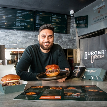 Caption: Hasan Hamid, founder of Burger Drop.
