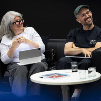 Caption:L-R Professor Clarissa Smith of Northumbria University, and Dr Jamie Hakim, Lecturer in Culture, Media and Creative Industries at Kings College London.
