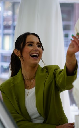 Melissa smiling in the Northumbria School of Design