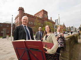 From left to right: Professor David Smith, Kris Thomsett, Dr Katherine Butler and Dr Rachael Durkin, from Northumbria University’s new Music degree.