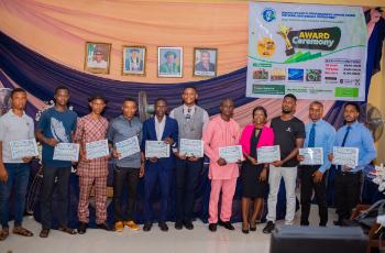 Winners from a competition held in Nigeria to support local companies, entrepreneurs, students and individuals, to help them develop sustainable ideas and projects.