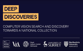 Deep Discoveries visual search engine project thumbnail image. © The National Archives, V&A, and RGBE.