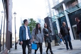 London Campus with students