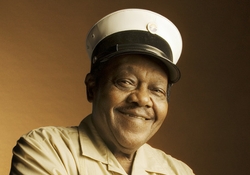 Fats Domino wearing a hat