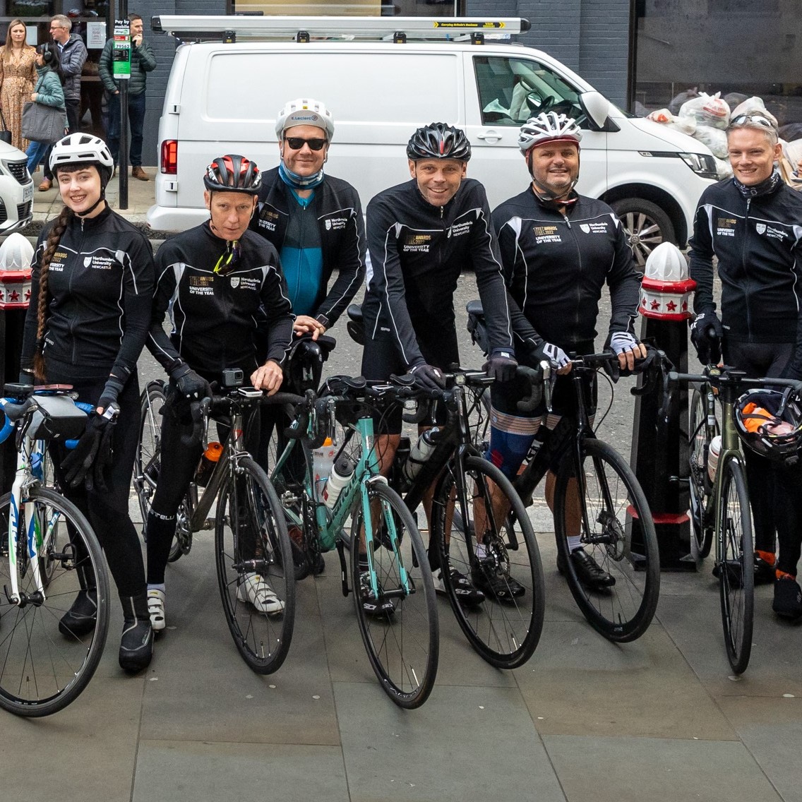 Cyclists for HEWB at London Campus