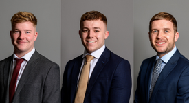 Northumbria alumni Matthew Jackson, Oliver Bartles-Smith and Nick Bramwell.