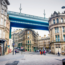 an image of old buildings in the centre of Newcastle upon Tyne