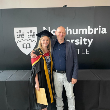 Sara Hurley, Architecture student and Peter Holgate, Associate Professor in Architecture and Built Environment at Northumbria University