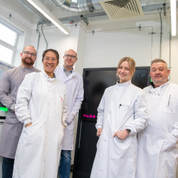 Pictured in the NU-OMICS DNA sequencing research facility at Northumbria University are (left to right) Andrew Nelson, Kim Nguyen-Phuoc, Dr Matthew Bashton, Clare McCann and Professor Darren Smith.