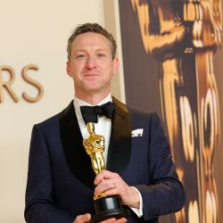 Lol Crawley with his Oscar for Best Cinematography