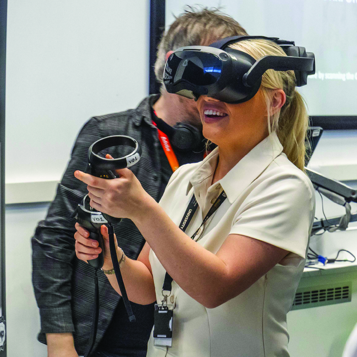 Student using VR technology at 51