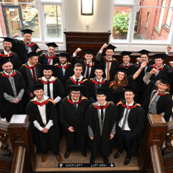 The first cohort of Civil Engineering Degree Apprentices from Northumbria University, at their graduation.