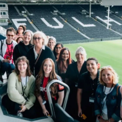 Members of the Fulham Lillies supporters group. Image by Fulham Lillies.
