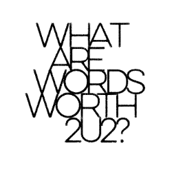 the words 'what are words worth 2u2? on a white background