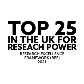 Top 25 in the UK for Research Power (Research Excellence Framework 2021)