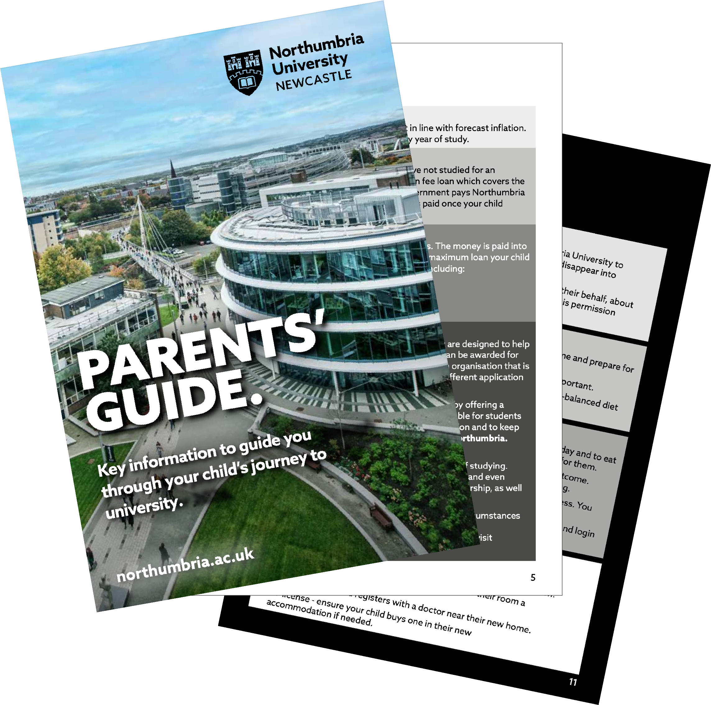 parents guide pages, shown as 3 spread out