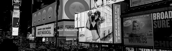 Lights and adverts on Broadway, New York City