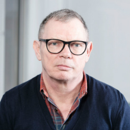 a man wearing glasses