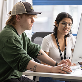 students working