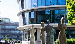 cis building and statues
