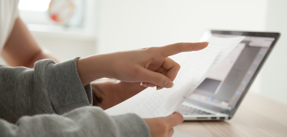 a person using a laptop