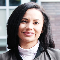 a person smiling for the camera