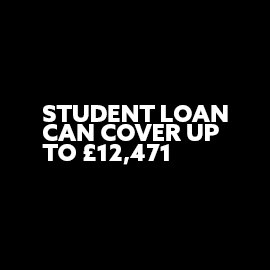 STUDENT LOAN CAN COVER UP TO £12,471