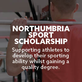 man lifting weight, northumbria sport scholarship