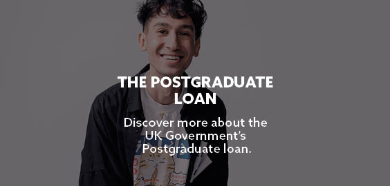 information pod reading: "Discover more about the UK Government's Postgraduate loan"