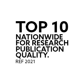 Top 10 nationwide for research publication quality - REF 2021