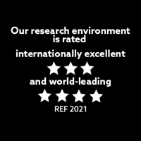 our research environment is rated internationally excellent and world leading