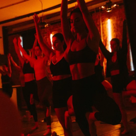 woman stretching