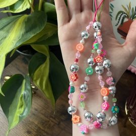 beads on phone charm