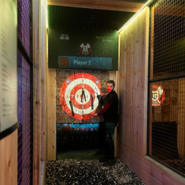 person axe throwing