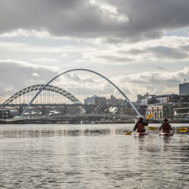 kayak on river