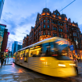 city with tram