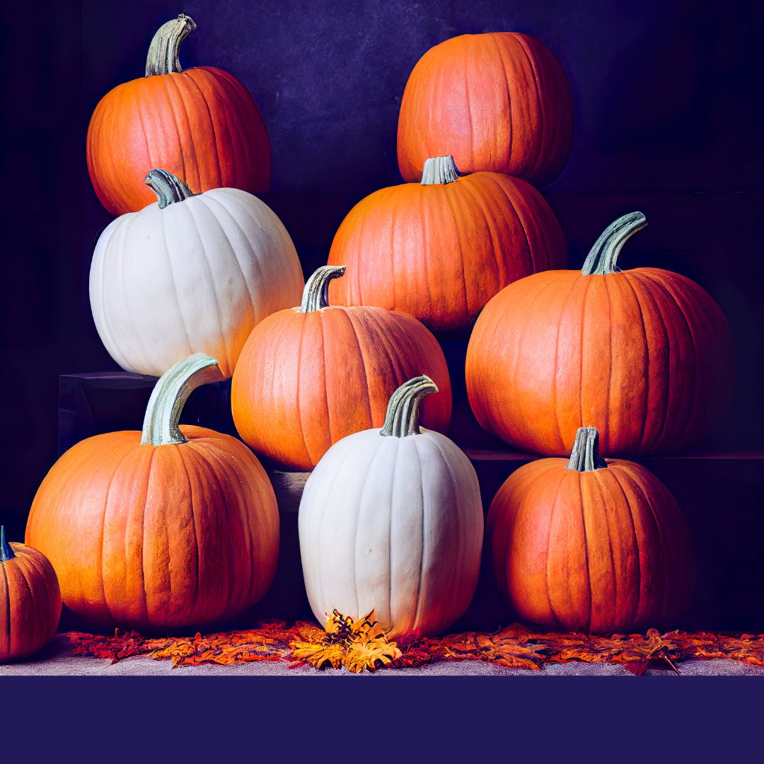 stack of pumpkins