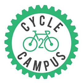 Green bike logo with the text 'Cycle 2 Campus'.