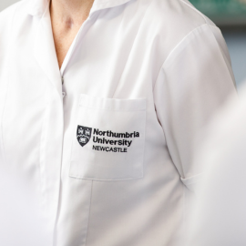 Northumbria University white uniform. 