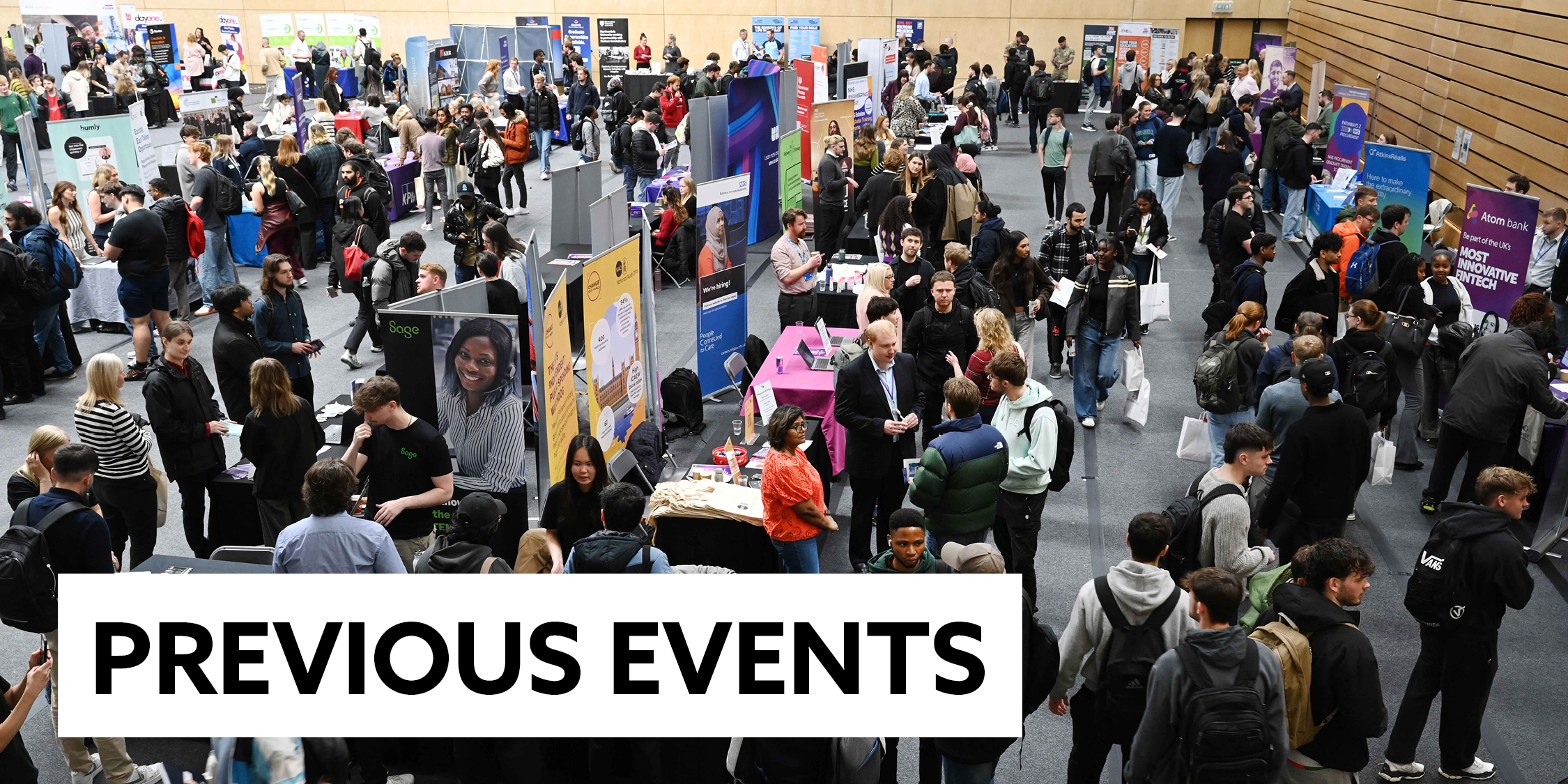 Students attending a careers event