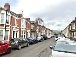 street lined with cars