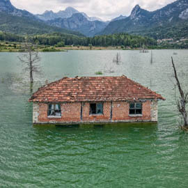 house under flood warnings