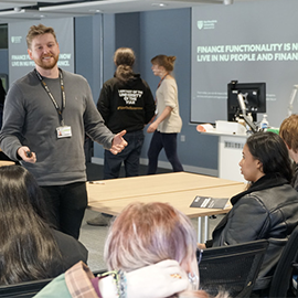 Student's receiving support from a destination Northumbria session